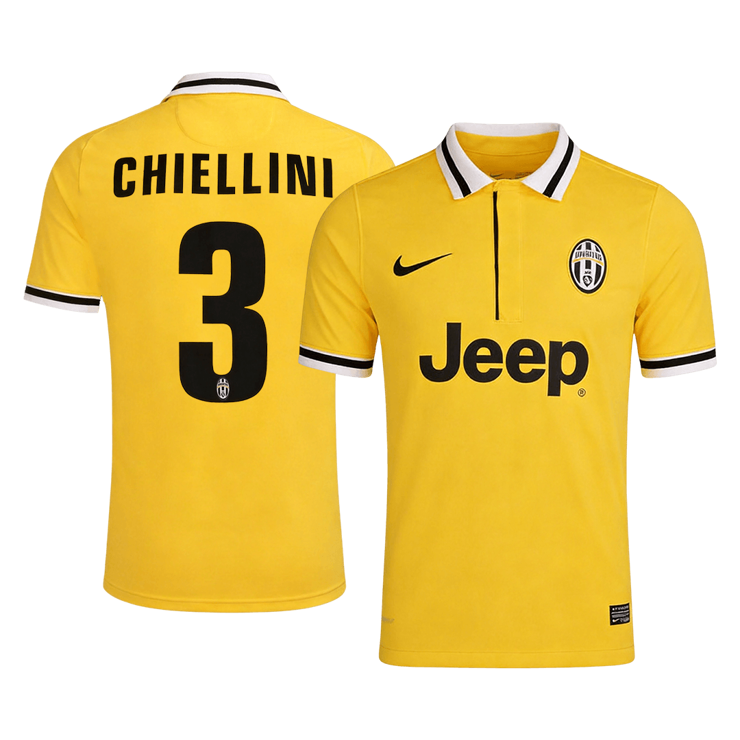 Juventus 2013/14 Retro Away Soccer Jersey - CHIELLINI #3