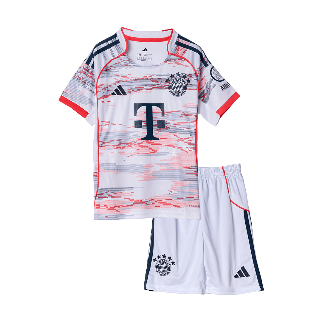 Kid's Bayern Munich 2025/26 Away Soccer Jersey Kit