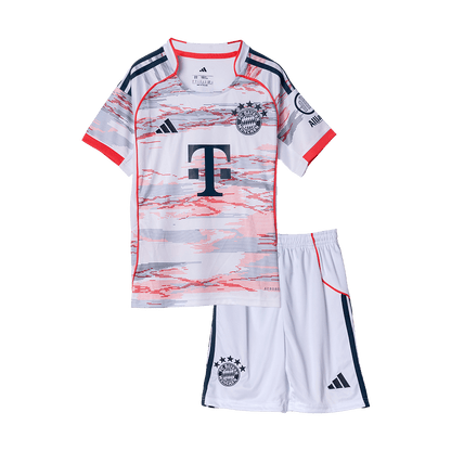 Kid's Bayern Munich 2025/26 Away Soccer Jersey Kit