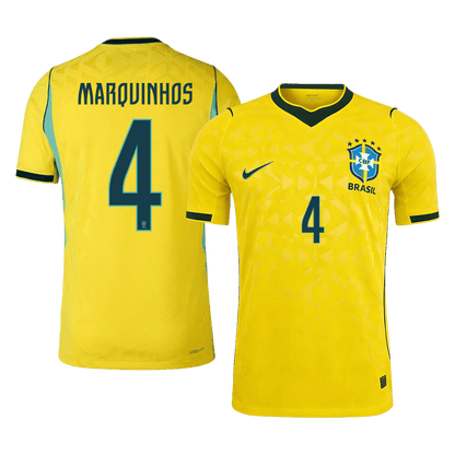 Brazil World Cup 2026 Home Soccer Jersey - MARQUINHOS #4 (Player Edition)