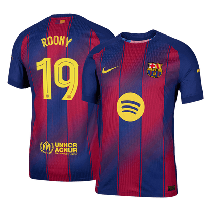 Barcelona 2025/26 Home Soccer Jersey - ROONY #19 – UCL (Player Edition)
