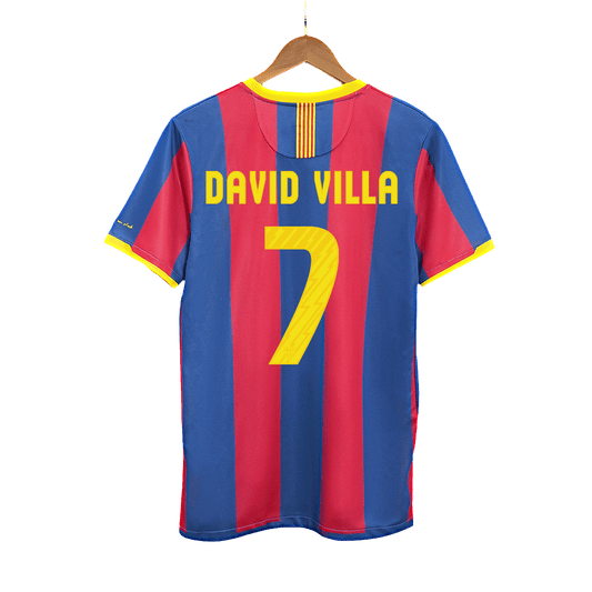 Barcelona 2010/11 Retro Home Soccer Jersey - DAVID VILLA #7