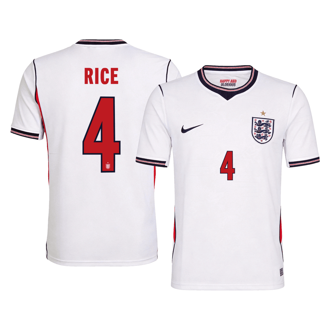 England World Cup 2026 Home Soccer Jersey - RICE #4