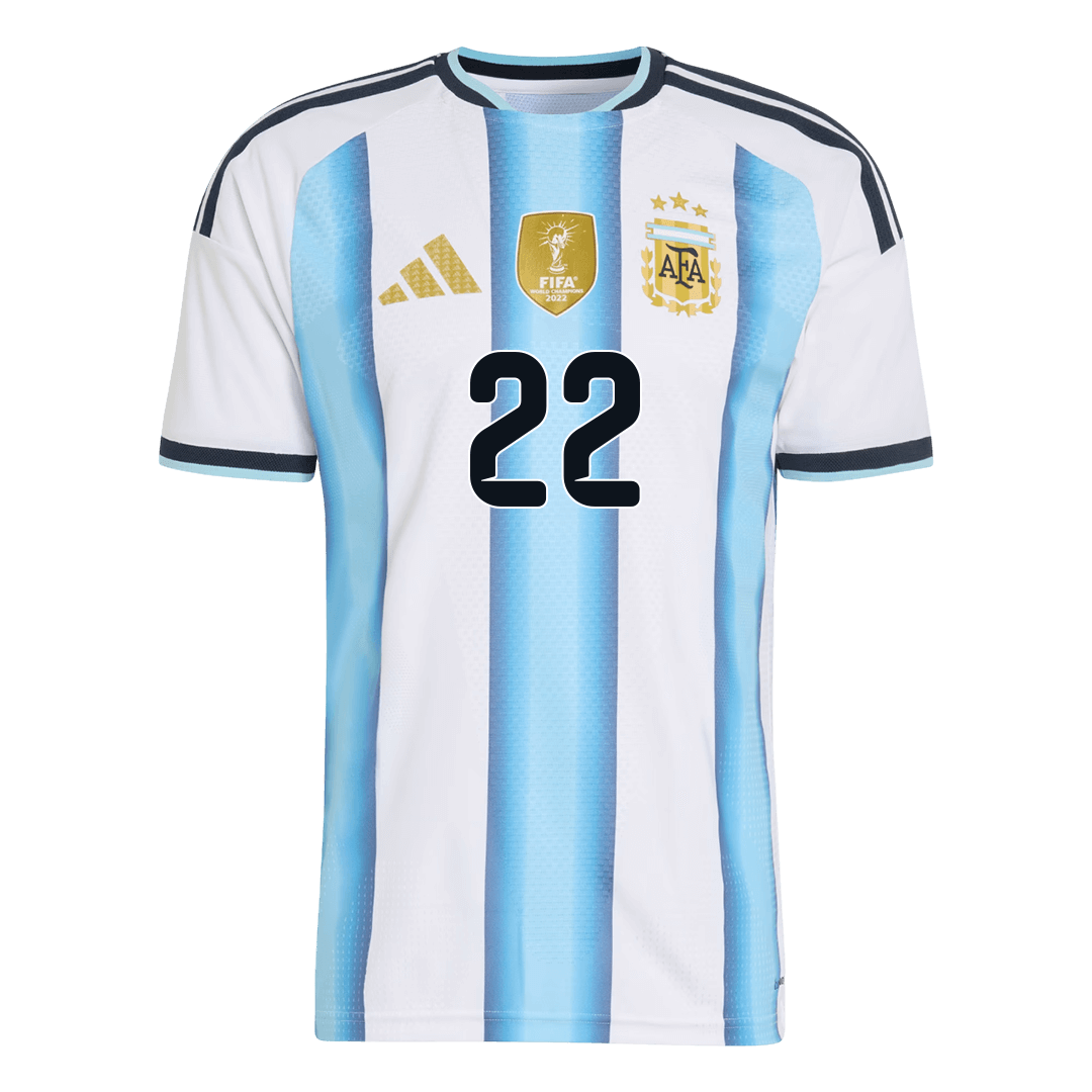 Argentina World Cup 2026 Home Soccer Jersey - L. MARTINEZ #22 (Player Edition)