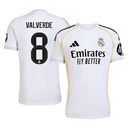 Real Madrid 2025/26 Home Soccer Jersey - VALVERDE #8