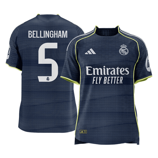 Real Madrid 2025/26 Away Soccer Jersey - BELLINGHAM #5 (Player Edition)