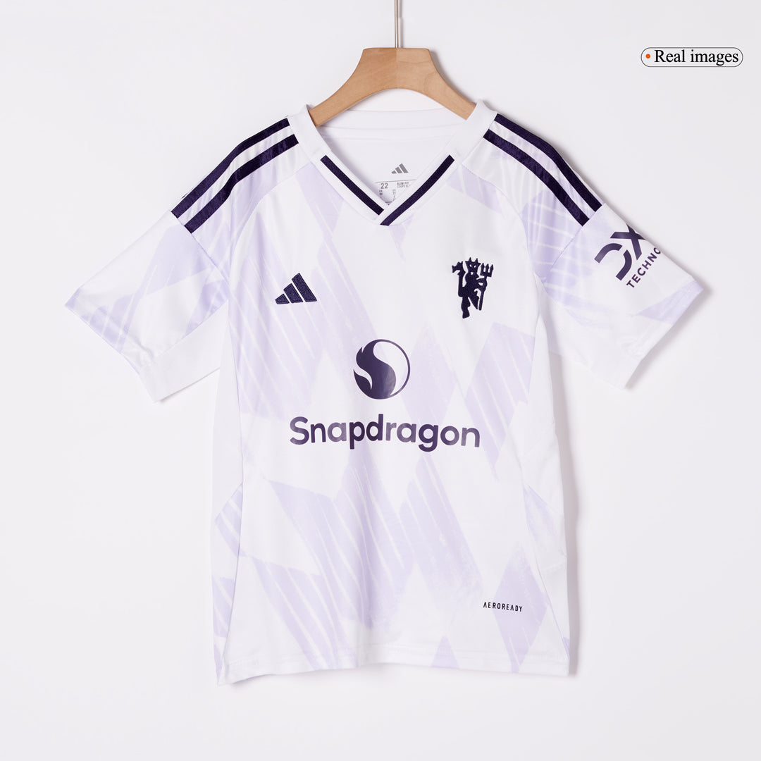 Kids Manchester United 2025/26 Away Soccer Full Kit