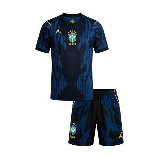 Kids Brazil World Cup 2026 Away Soccer Kit