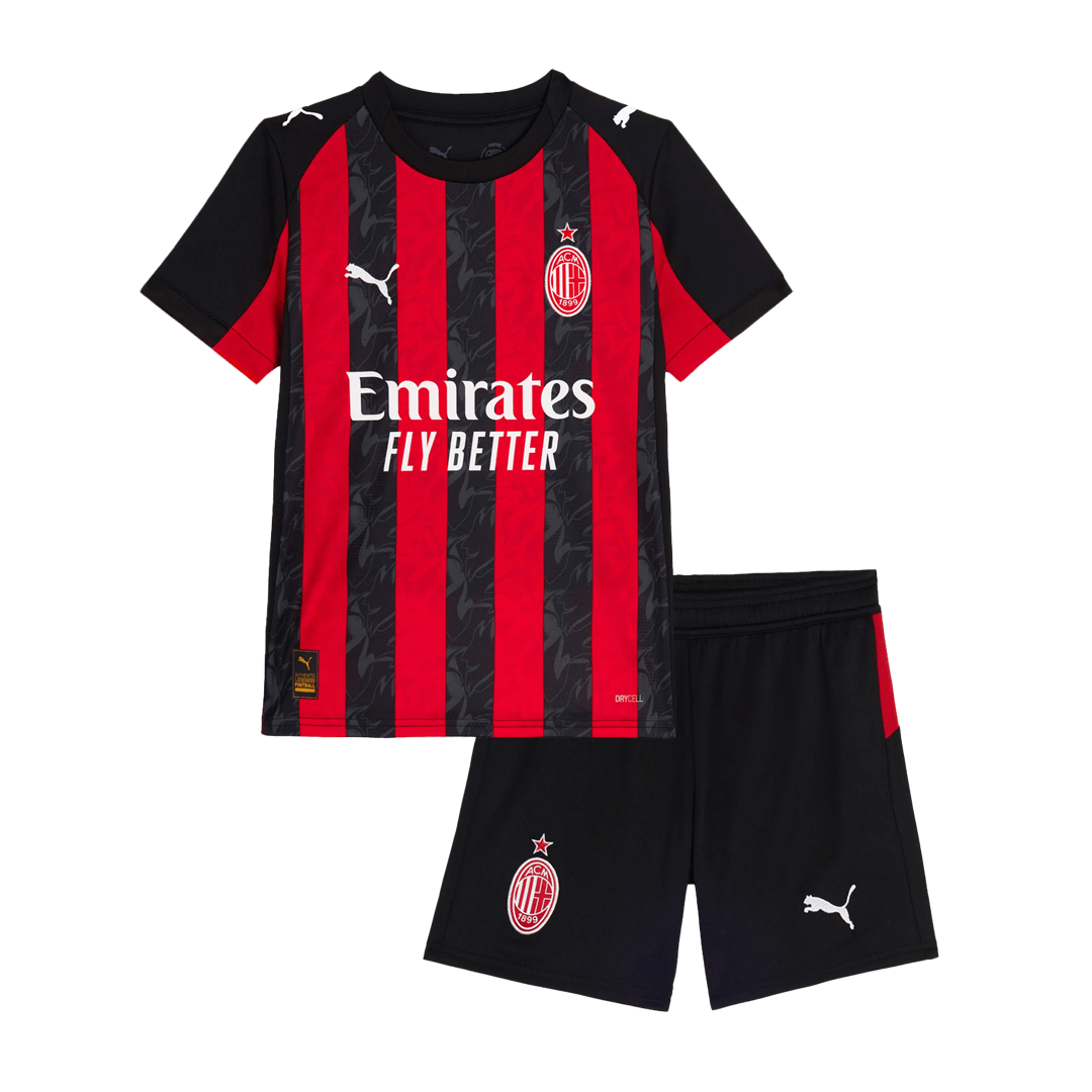 Kids AC Milan 2025/26 Home Soccer Kit