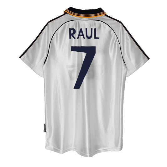 Retro RAUL #7 Men's Real Madrid 1999/00 Home Soccer Jersey
