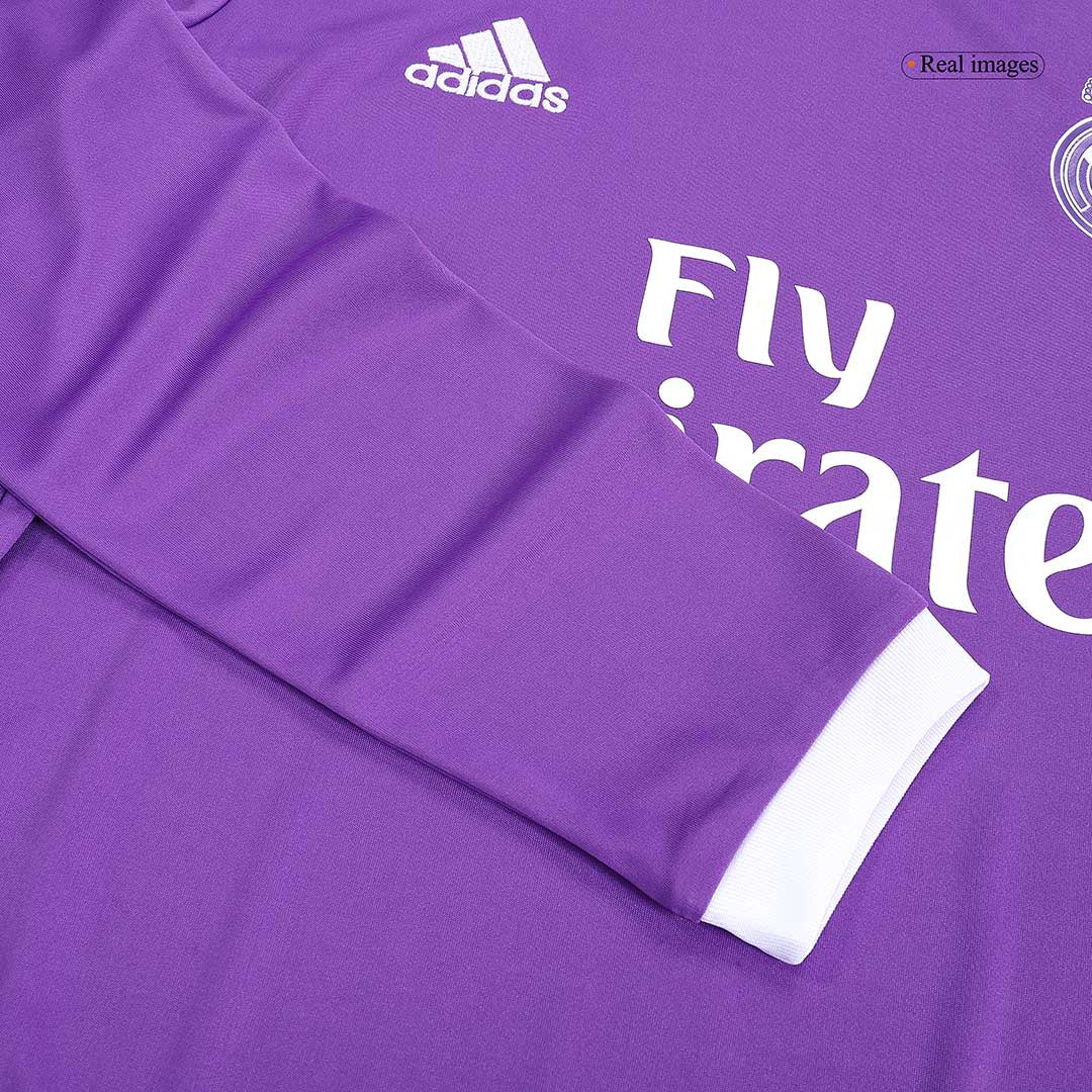 Retro KROOS #8 Men's Real Madrid 2016/17 Away Long Sleeve Soccer Jersey