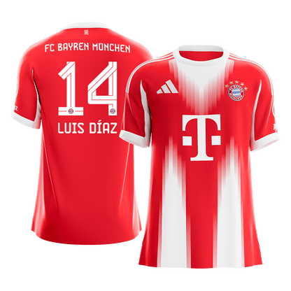 LUIS DÍAZ #14 Men's Bayern Munich 2025/26 Home Soccer Jersey [PREMIUM]