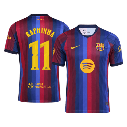 Barcelona 2026/27 Home Soccer Jersey - RAPHINHA #11 – UCL