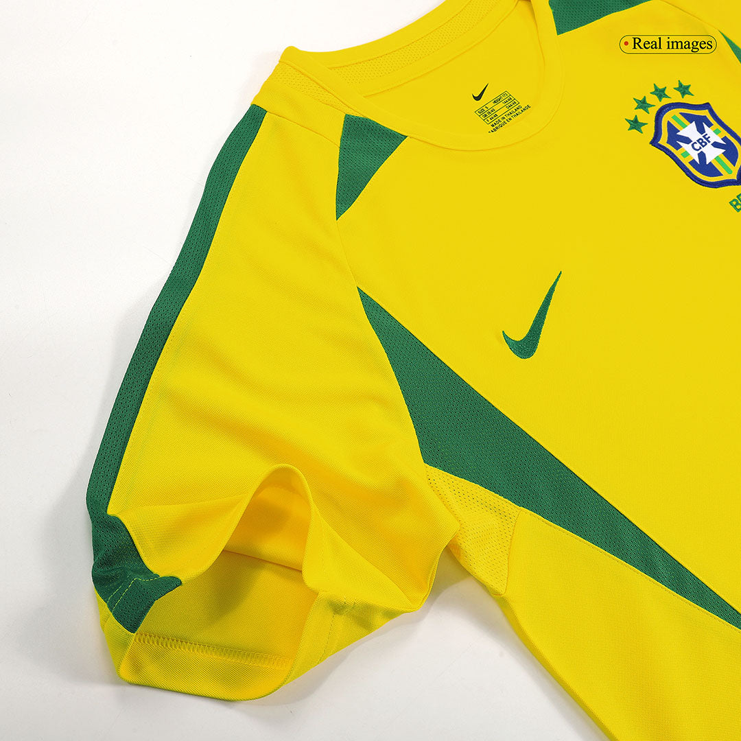 Retro Men's Brazil 2002/03 Home Soccer Jersey