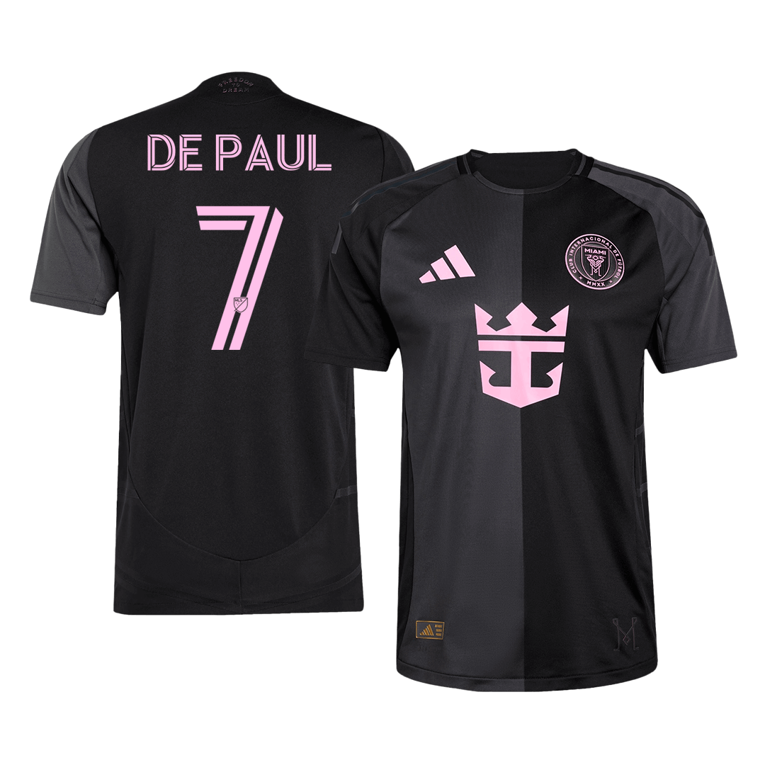 DE PAUL #7 Men's Inter Miami CF 2025 Player Version Away Soccer Jersey - Slim Fit