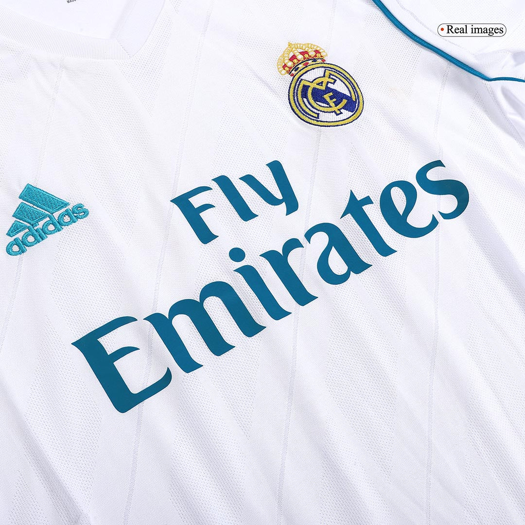 Retro BENZEMA #9 Men's Real Madrid 2017/18 Home Soccer Jersey