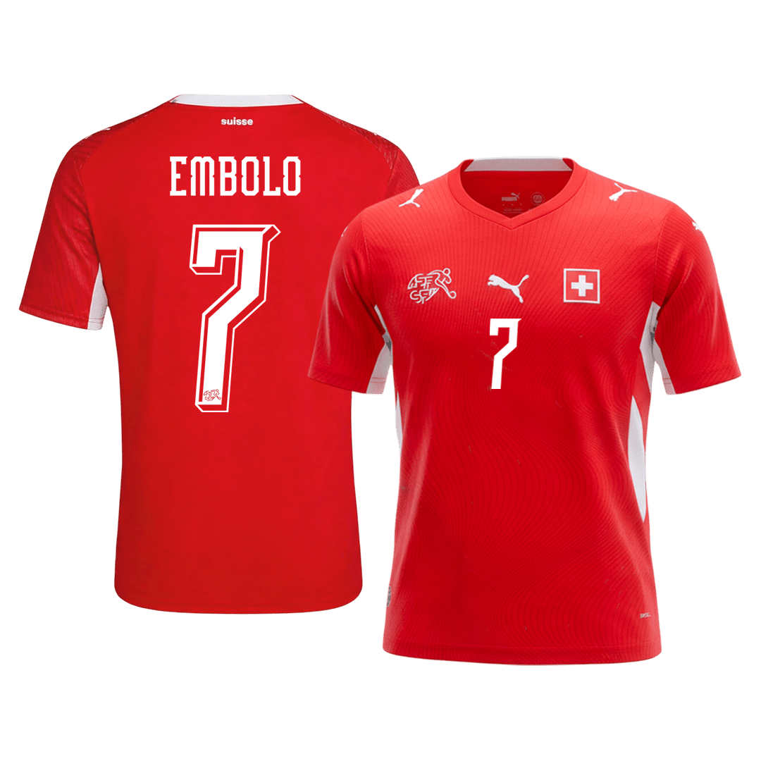 Switzerland World Cup 2026 Home Soccer Jersey - EMBOLO #7