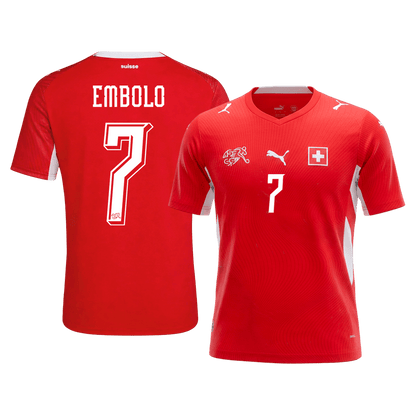Switzerland World Cup 2026 Home Soccer Jersey - EMBOLO #7