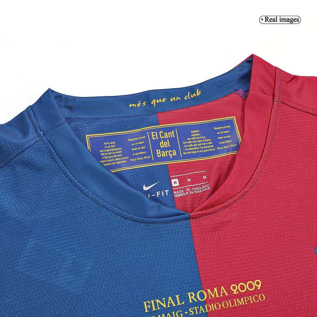 Barcelona 2008/09 Retro Long Sleeve Home Soccer Jersey – UCL Final