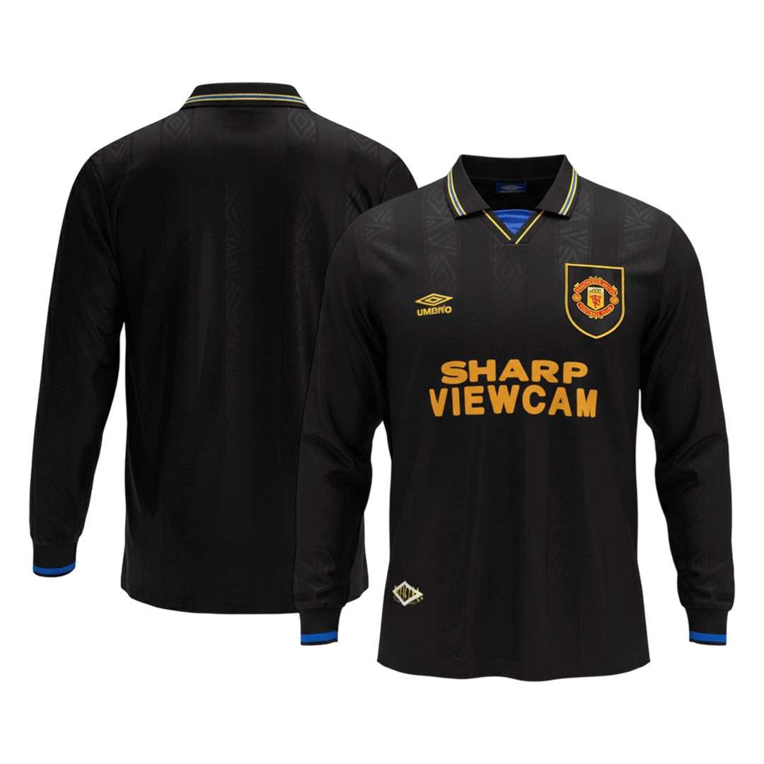 Manchester United 1993/94 Retro Long Sleeve Away Soccer Jersey
