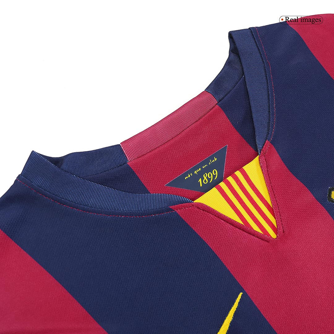 Retro NEYMAR JR #11 Men's Barcelona 2014/15 Home Soccer Jersey