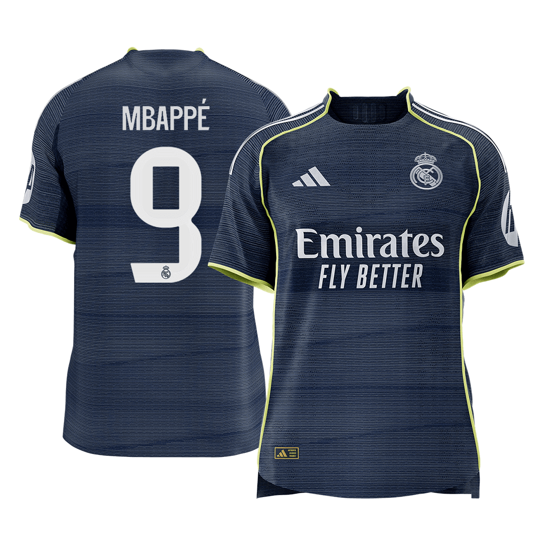 MBAPPÉ #9 Men's Real Madrid 2025/26 Player Version Away Soccer Jersey - Slim Fit [PREMIUM]