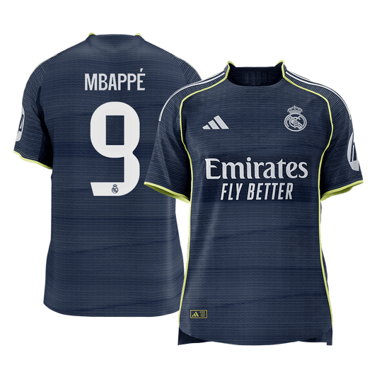 Real Madrid 2025/26 Away Soccer Jersey - MBAPPÉ #9 (Player Edition)