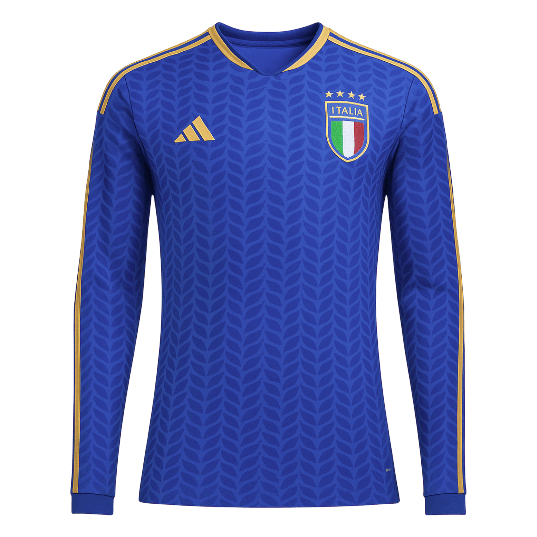 Italy World Cup 2026 Long Sleeve Home Soccer Jersey