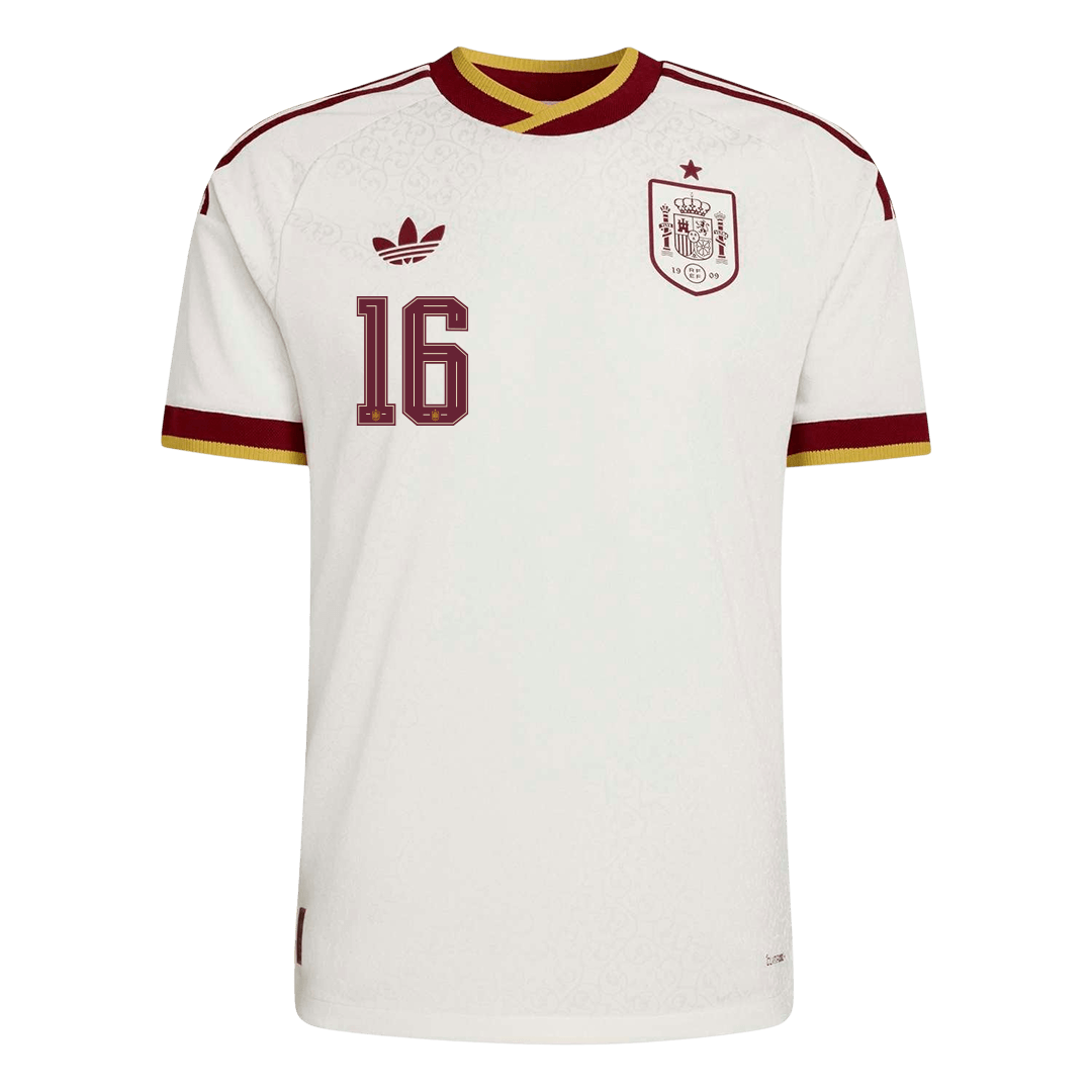RODRIGO #16 Men's Spain World Cup 2026 Player Version Away Soccer Jersey - Slim Fit