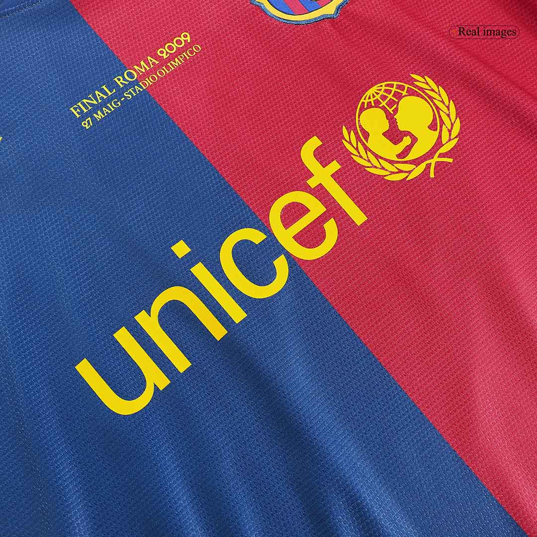 Barcelona 2008/09 Retro Home Soccer Jersey - ETO'O #9 – UCL Final
