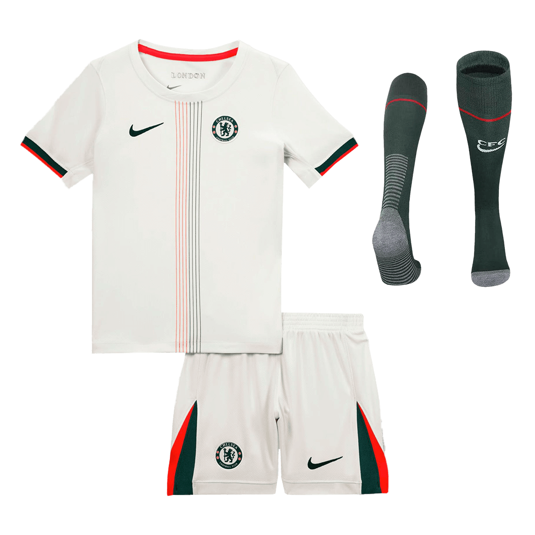 Kid's Chelsea 2025/26 Away Soccer Jersey Full Kit