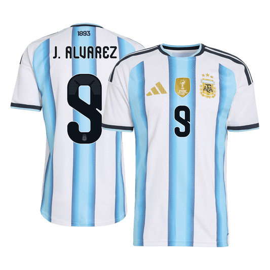 Argentina World Cup 2026 Home Soccer Jersey - J. ALVAREZ #9