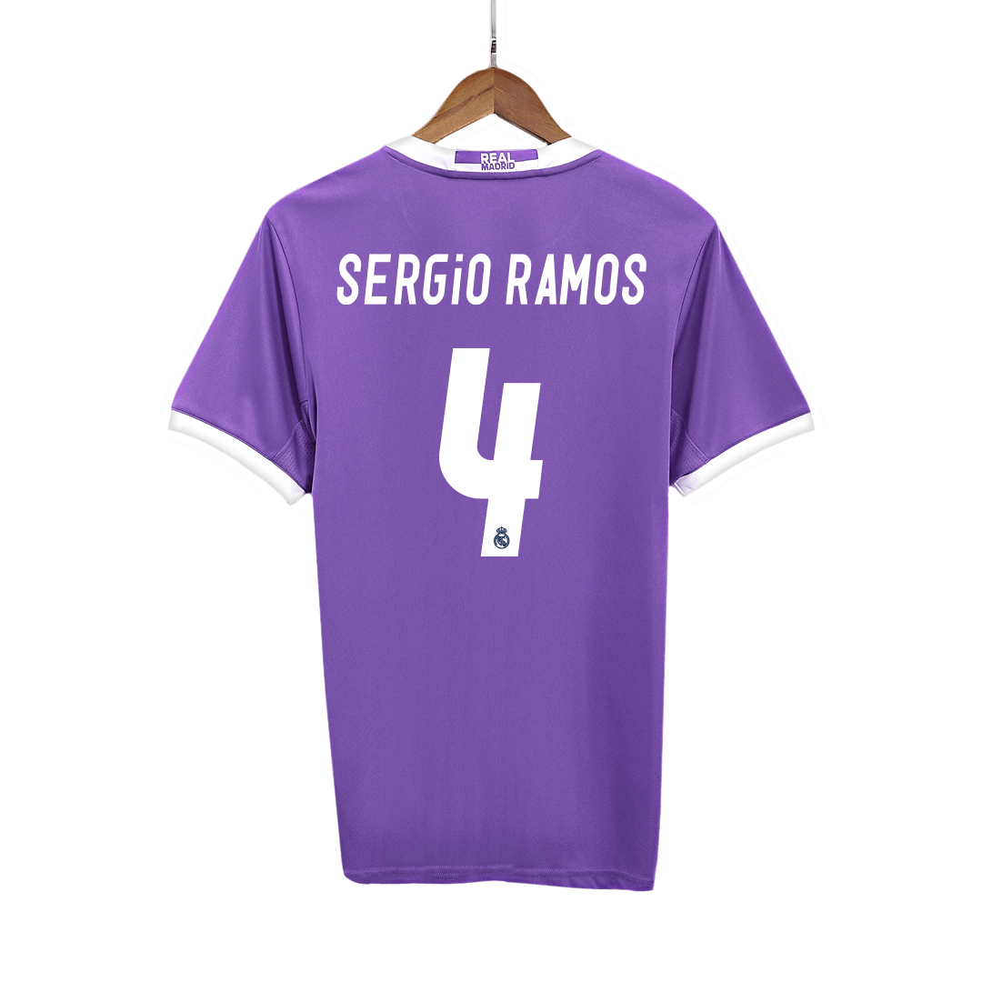 Retro SERGIO RAMOS #4 Men's Real Madrid 2016/17 Away Soccer Jersey