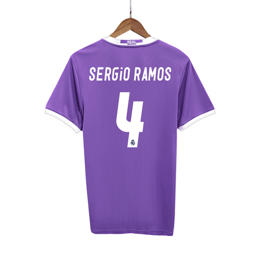 Retro SERGIO RAMOS #4 Men's Real Madrid 2016/17 Away Soccer Jersey