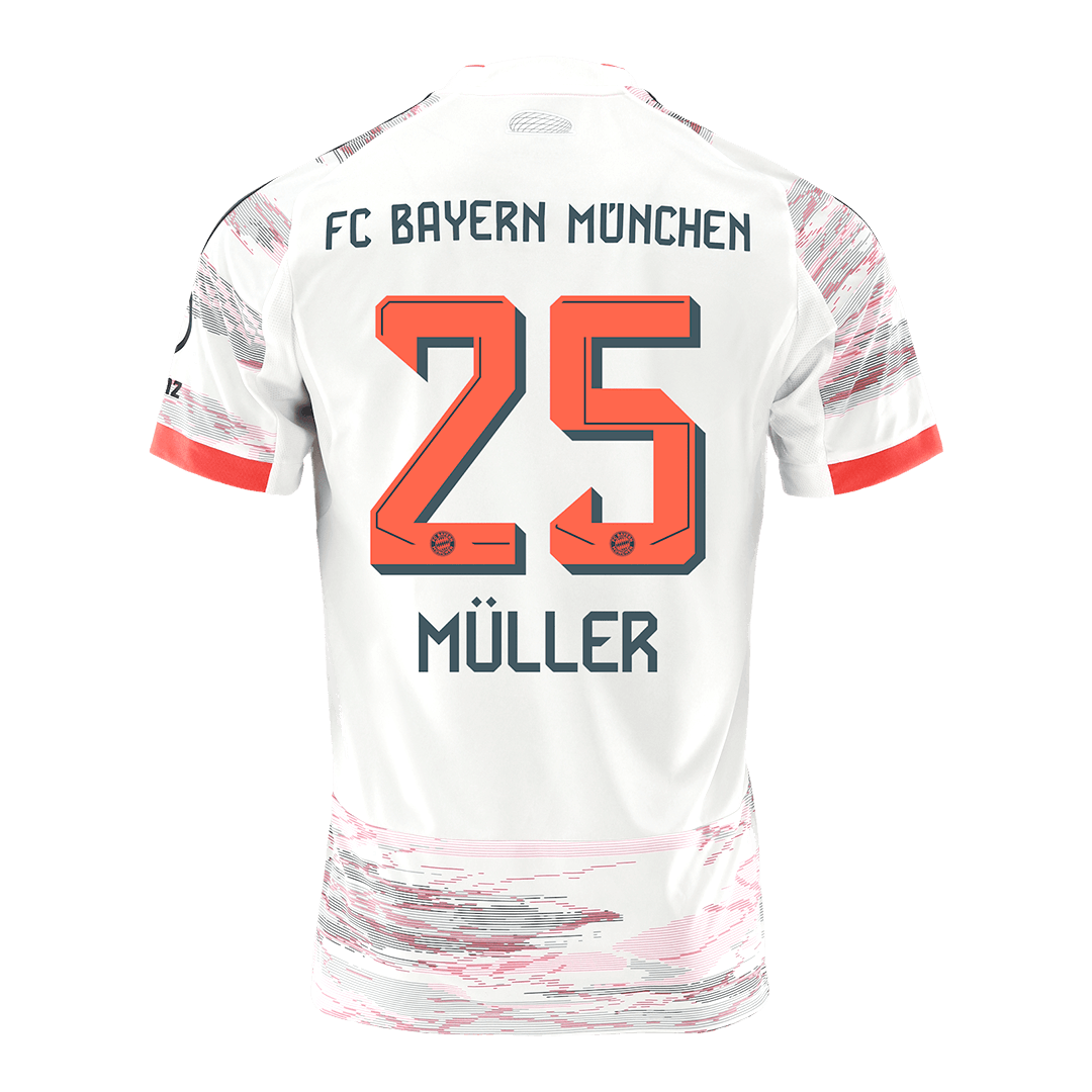 MÜLLER #25 Men's Bayern Munich 2025/26 Away Soccer Jersey