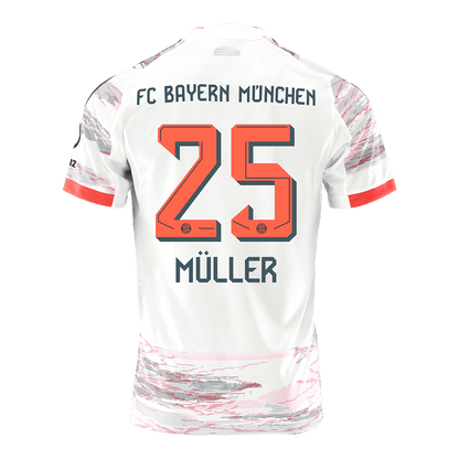MÜLLER #25 Men's Bayern Munich 2025/26 Away Soccer Jersey