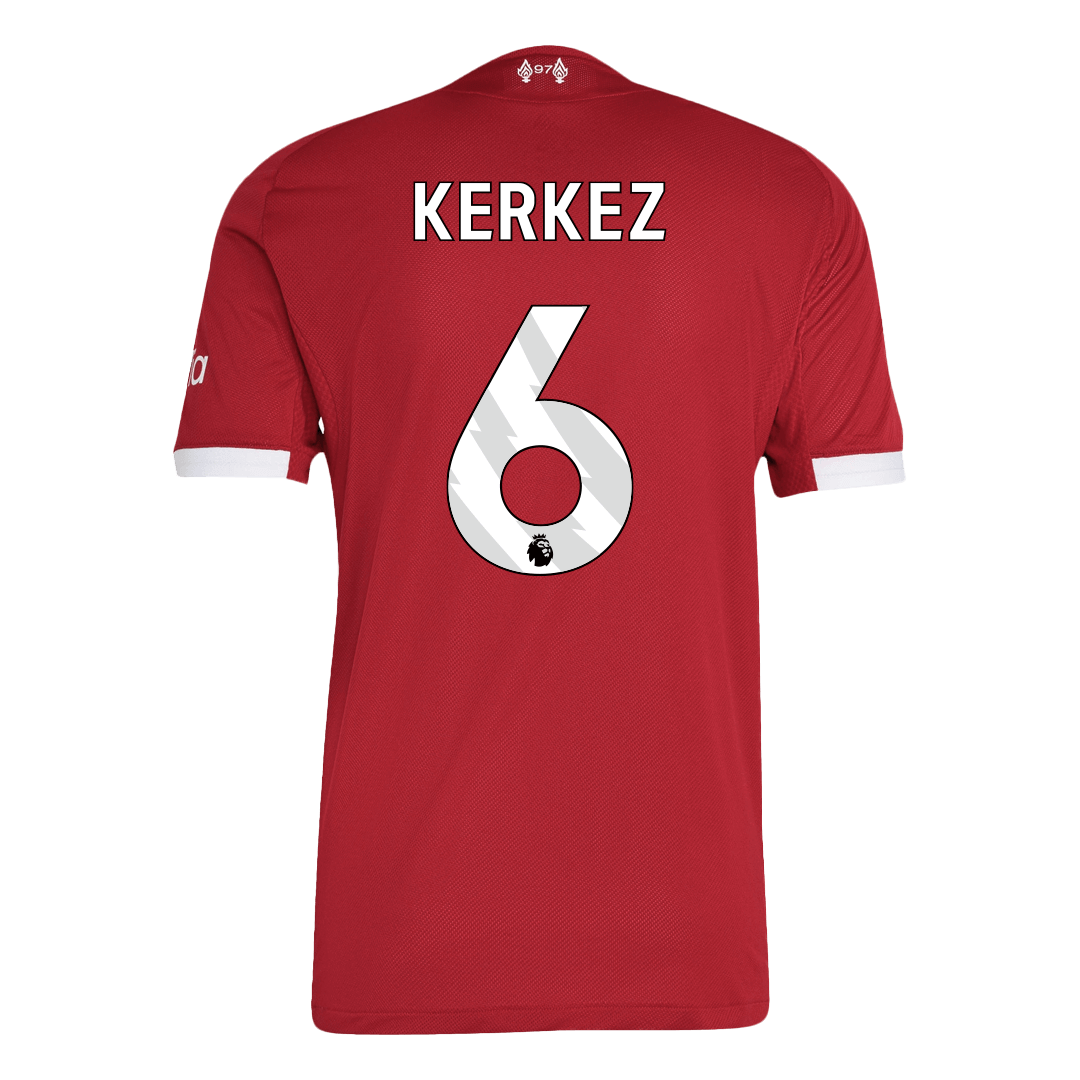 KERKEZ #6 Men's Liverpool 2025/26 Player Version Home Soccer Jersey - Slim Fit