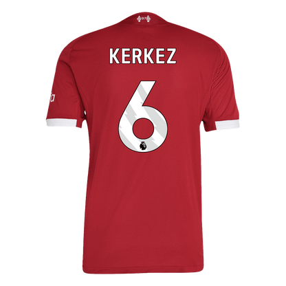 KERKEZ #6 Men's Liverpool 2025/26 Player Version Home Soccer Jersey - Slim Fit