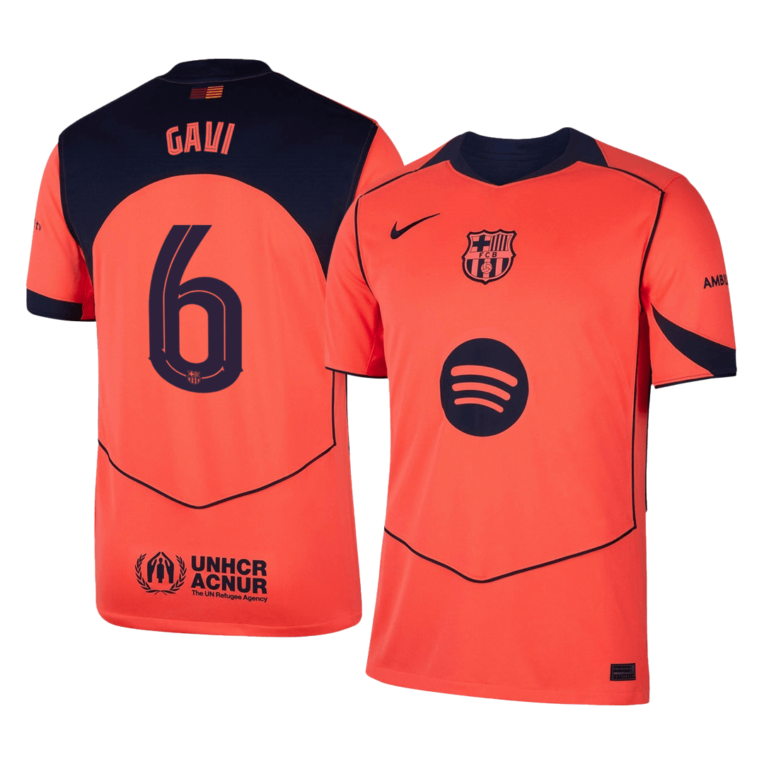 Barcelona 2025/26 Third Away Soccer Jersey - GAVI #6 – UCL