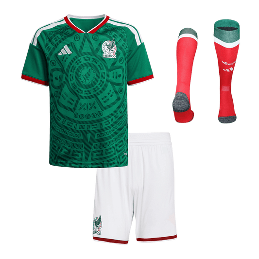 Kid's Mexico 2026 Home Soccer Jersey Full Kit [PREMIUM]