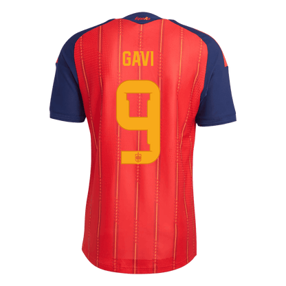 GAVI #9 Men's Spain World Cup 2026 Player Version Champion Edition Home Soccer Jersey - Slim Fit