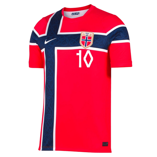 Ødegaard #10 Men's Norway World Cup 2026 Home Soccer Jersey
