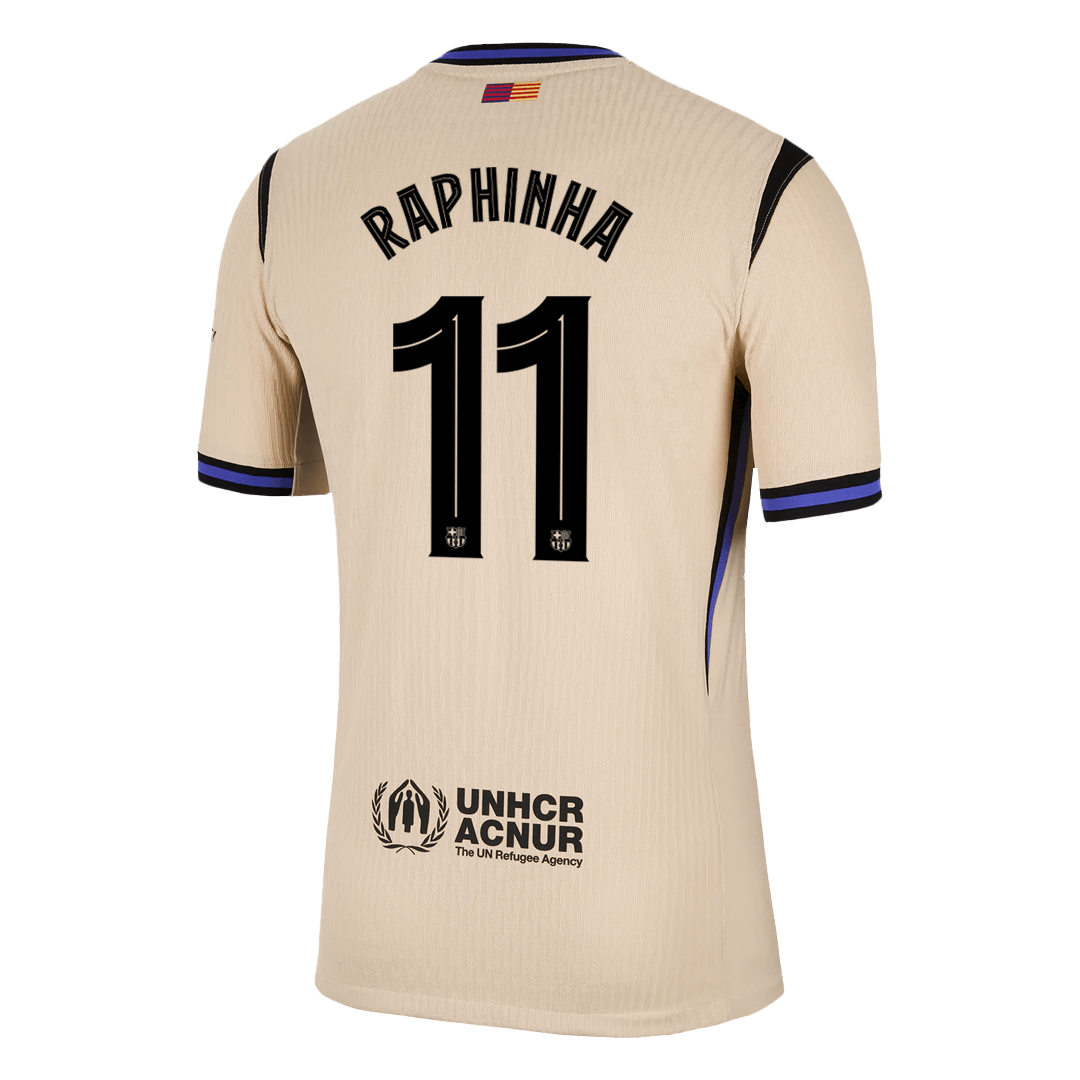 RAPHINHA #11 Men's Barcelona UCL 2025/26 Player Version Away Soccer Jersey - Slim Fit