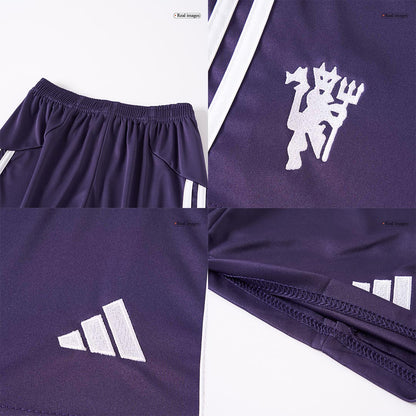 Kids Manchester United 2025/26 Away Soccer Full Kit