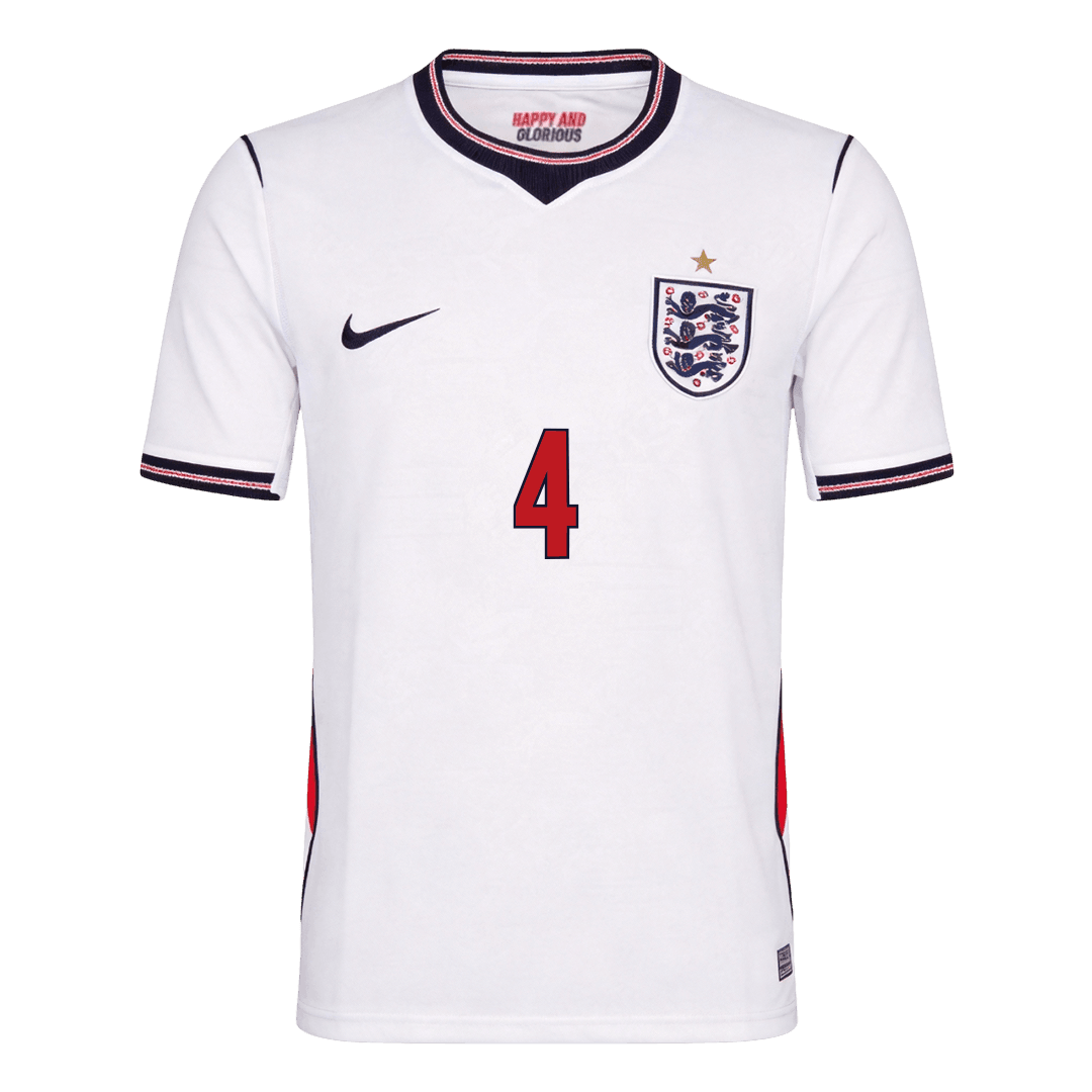 England World Cup 2026 Home Soccer Jersey - RICE #4