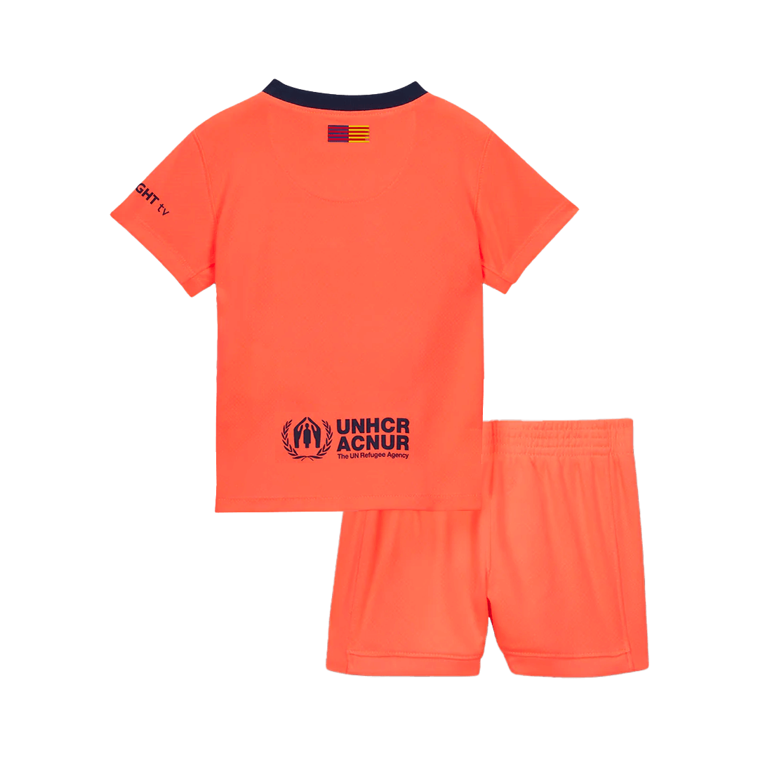 Kids Barcelona 2025/26 Third Away Soccer Kit
