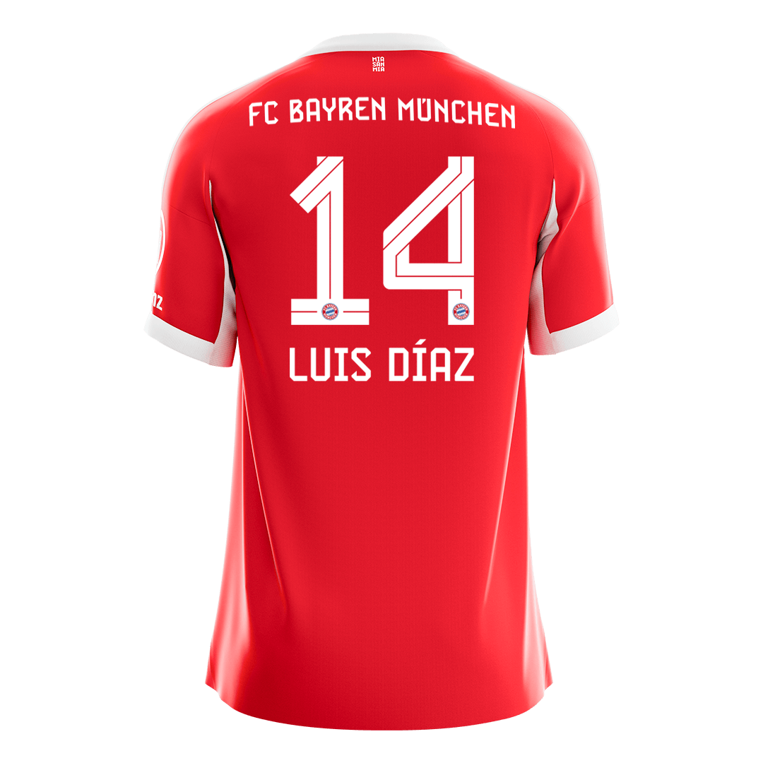 LUIS DÍAZ #14 Men's Bayern Munich 2025/26 Home Soccer Jersey [PREMIUM]