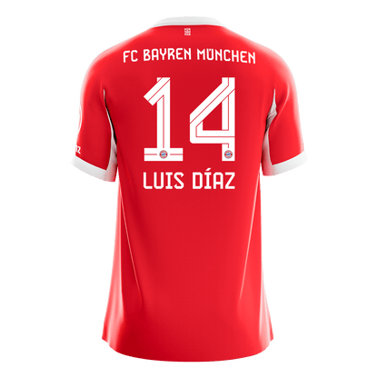 LUIS DÍAZ #14 Men's Bayern Munich 2025/26 Home Soccer Jersey [PREMIUM]