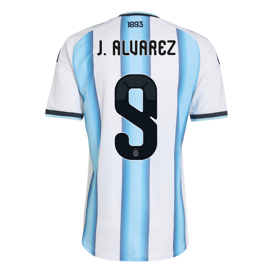 Argentina World Cup 2026 Home Soccer Jersey - J. ALVAREZ #9 (Player Edition)