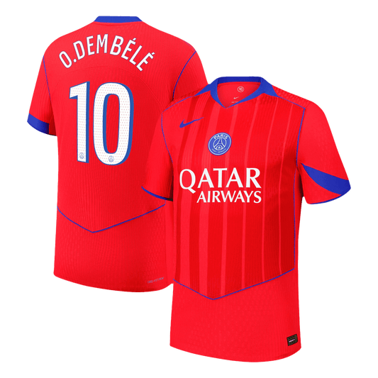 O.DEMBÉLÉ #10 Men's PSG 2025/26 Player Version Third Away Soccer Jersey - Slim Fit